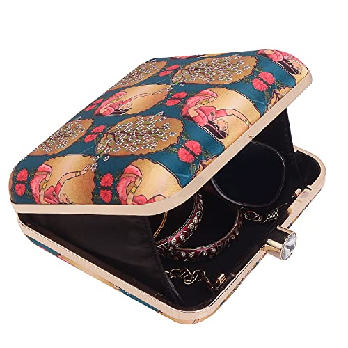 SWISNI Multicolour ethnic digital printed box clutch II Women's Traditional Designer Clutch For Women & Girls II PRINTED CLUTCHES