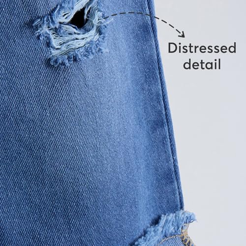 Hopscotch Girls Wide Leg Cotton Jeans in Blue Color for Age (3-4 Years)