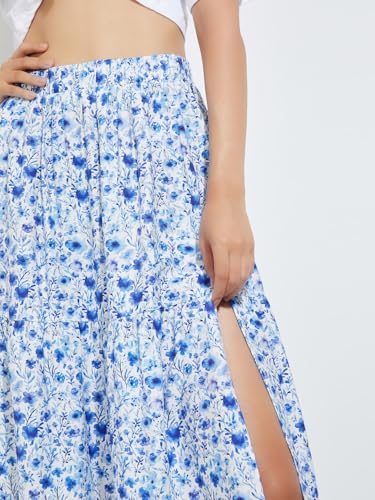 Max Nylon Western Skirt Blue