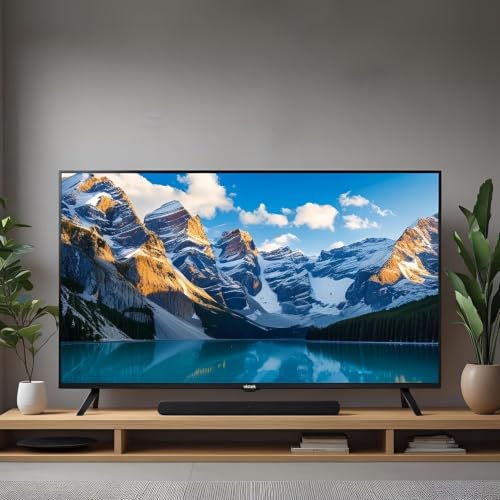 vistek GE 24 Inch (60 cm) HD Ready Smart LED TV | Frameless Bezel Design | Built-in Wi-Fi | Smart TV Apps | Multiple Connectivity Ports | Wall Mount Included | VS24SMART | Black