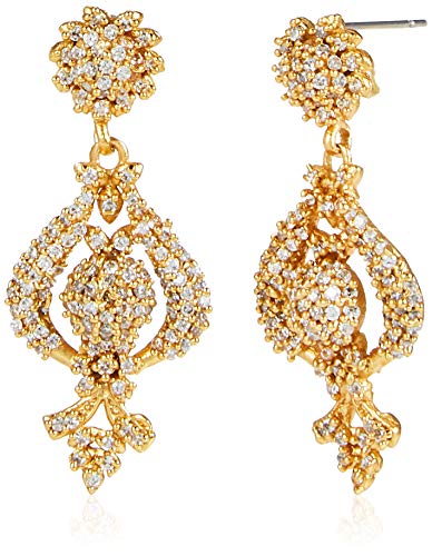 Estele 24 Kt Gold Plated Austrian Diamond Necklace Set for Women
