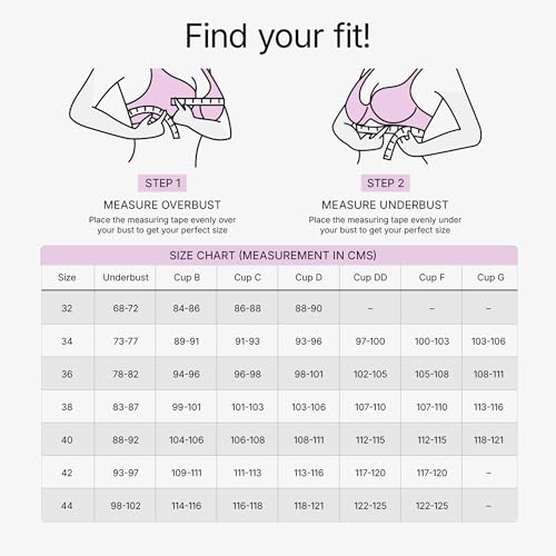 Enamor Lit Balconette Bra for Women Padded, Wire-Free, Medium Coverage, Lace Jacquard on Cups - SMB02 (Dusky Mauve)