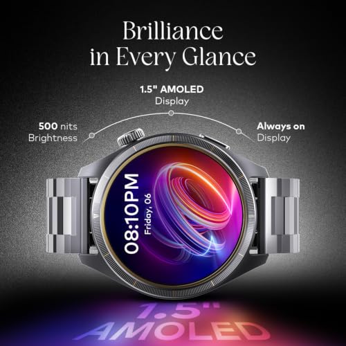 Itel Blink Pro E-sim Smartwatch for Unisex with 4G LTE/BT Calling, 1.5" Amoled Dispaly, Built-in GPS, 100+ Sports Modes, IP68 Water Resistance, Metal Strap, Upto 9 Days Battery Life, Black