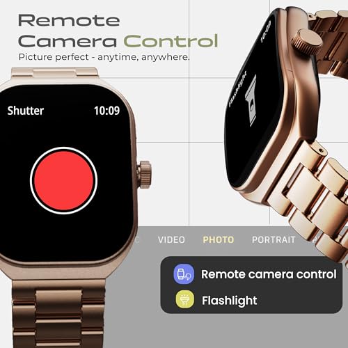 GOBOULT Trail Smartwatch 2.01" 3D Curved HD Display, BT Calling 5.3, 600 Nits Brightness, IP68, 190+ Watchfaces, 120+ Sports Modes, AI Voice Assistant, SpO2 Monitoring (Rose Gold)