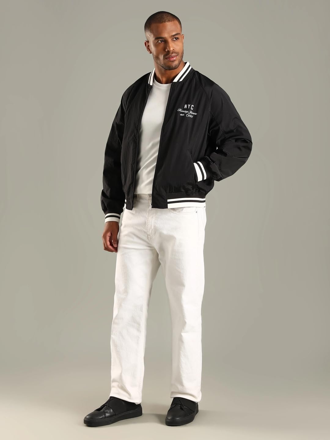 Graphic Regular Fit Nylon Jacket