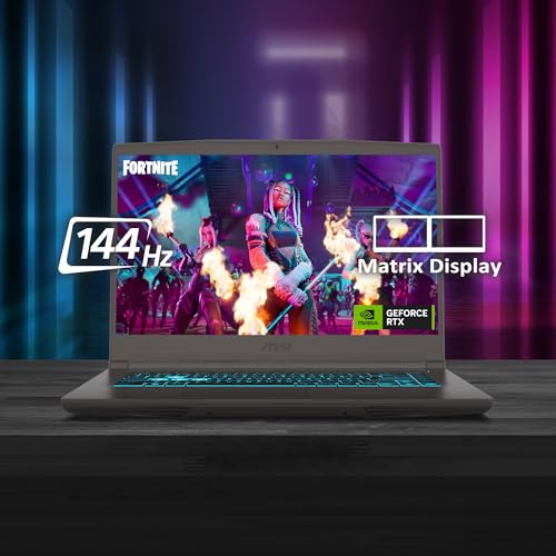 MSI Thin 15, Intel 12th Gen. Core i7-12650H, 40CM FHD 144Hz Gaming Laptop(16GB/1TB NVMe SSD/Windows 11 Home/NVIDIA GeForce RTX 3050,GDDR6 4GB/Cosmos Gray/1.86Kg), B12UC-1690IN