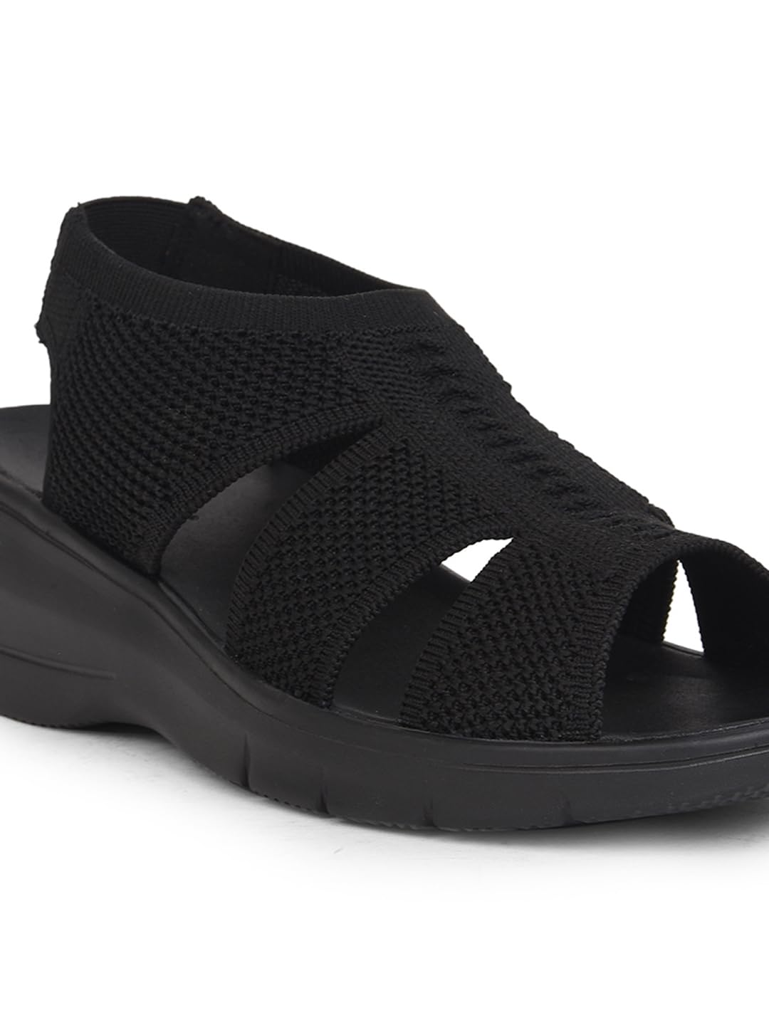 Hush Puppies Women's Wedge Heel Sandals - Black (7Uk)