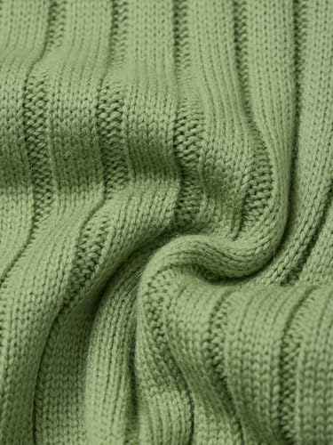 The Souled Store High-Neck Sweater: Soft Sage Women and Girls Full Sleeves Mock Neck Green Solid Acrylic Ribbed Texture Lightweight Everyday Oversized Fit Sweater