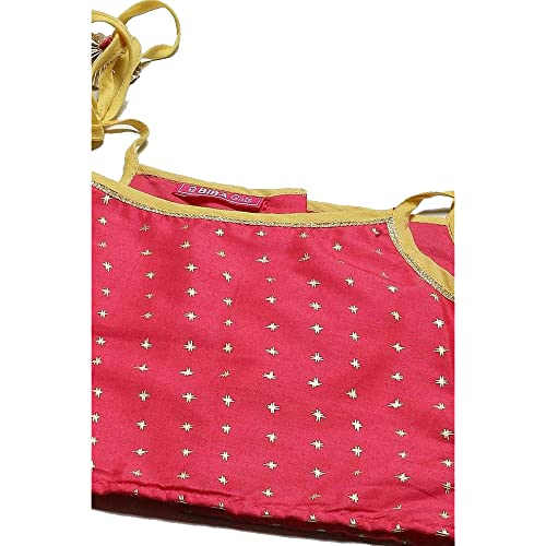 BIBA Girls Cotton Lehenga Set Readymade Pink 6 Years-7 Years