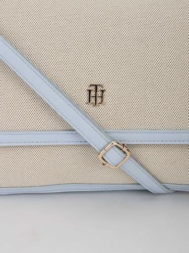 Tommy Hilfiger Solid Blue Polyester Handbag