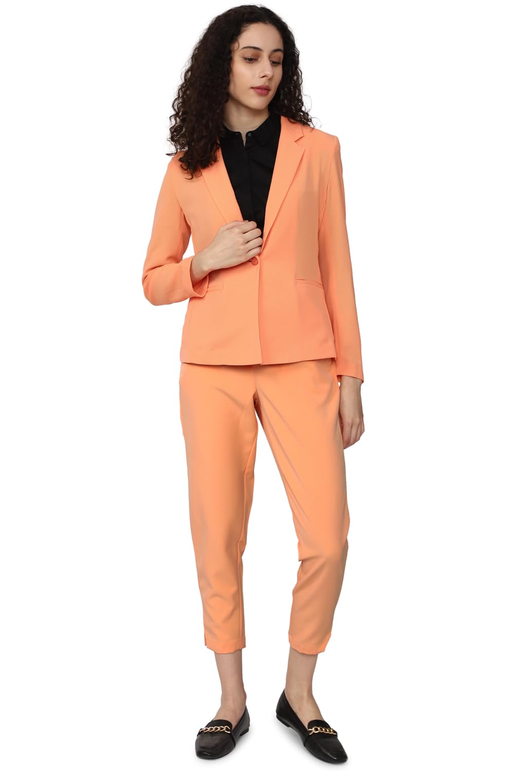 Van Heusen Women's Blazer (VWBZFRGBN28445_Peach