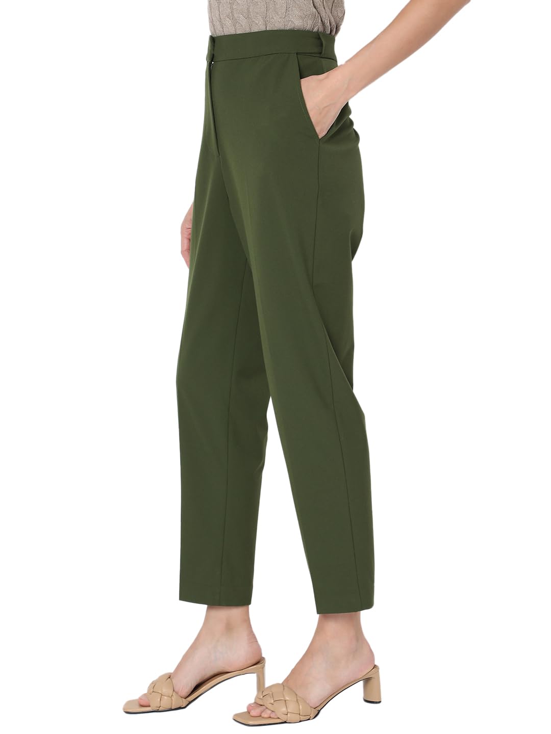 VERO MODA Womens Slim Fit High Rise Trouser