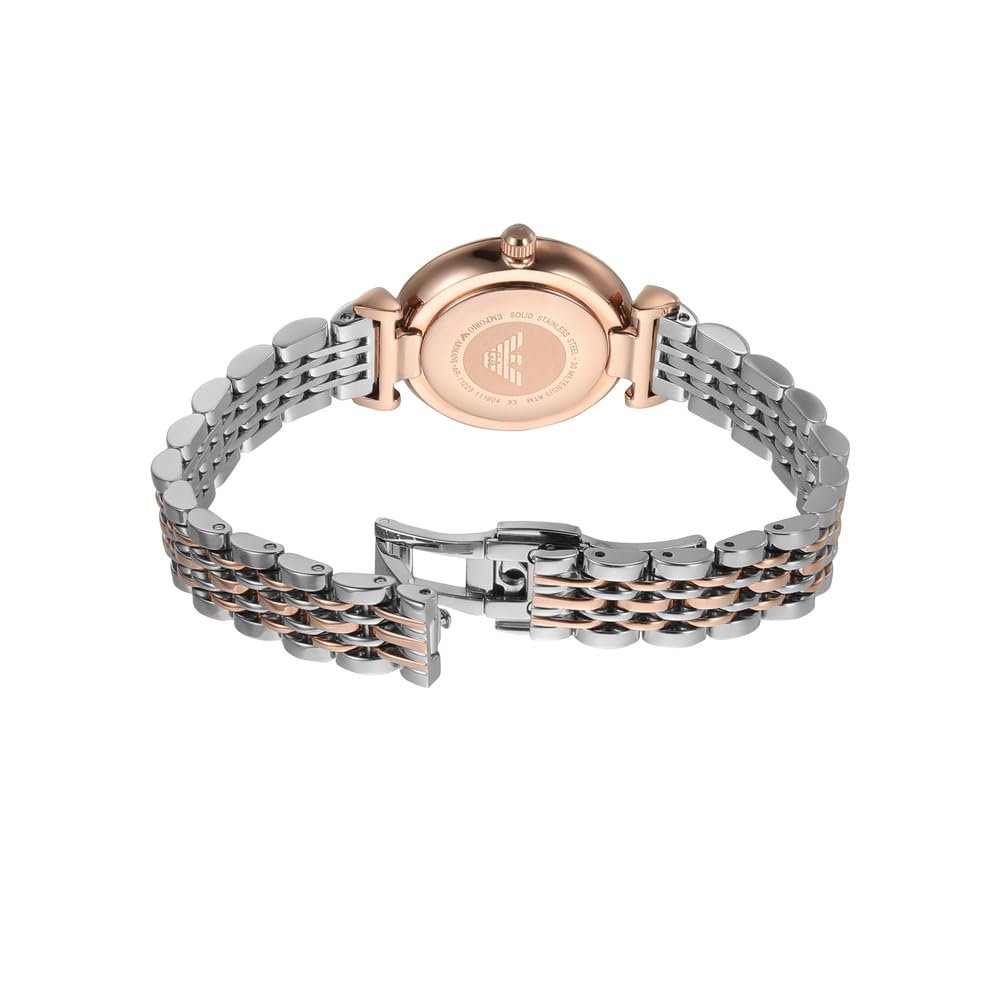 Emporio Armani Stainless Steel Analog Pink Dial Women Watch-Ar11223, Multi-Color Band