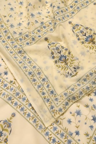 Soch Womens Cream Cotton Digital Printed Botanical Botanical Print Salwar Suit
