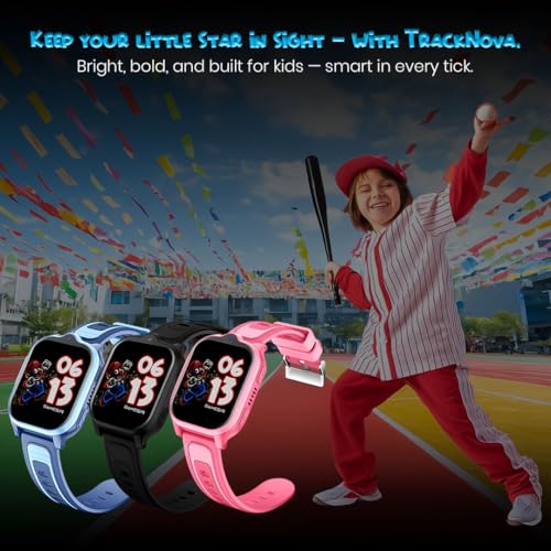 GameSir TrackNova 4G/5G Kids Smartwatch | Live GPS Tracking | App Control | HD Video Call | Games | Family Chat | SOS Safety Alert | IP67 | Camera | FaceLock | 800mAh Long Battery Life - (Blue)