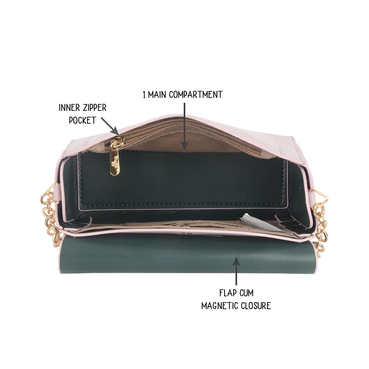 Baggit Women Rose Xxs Size Satchel Sling Bag | Ladies Stylish Casual Cross Body Purse Handbag