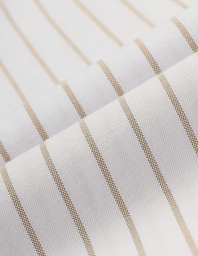 U.S.Polo ASSN. Men's Striped Tailored Fit Button Down Shirt (USSHT3094_Beige