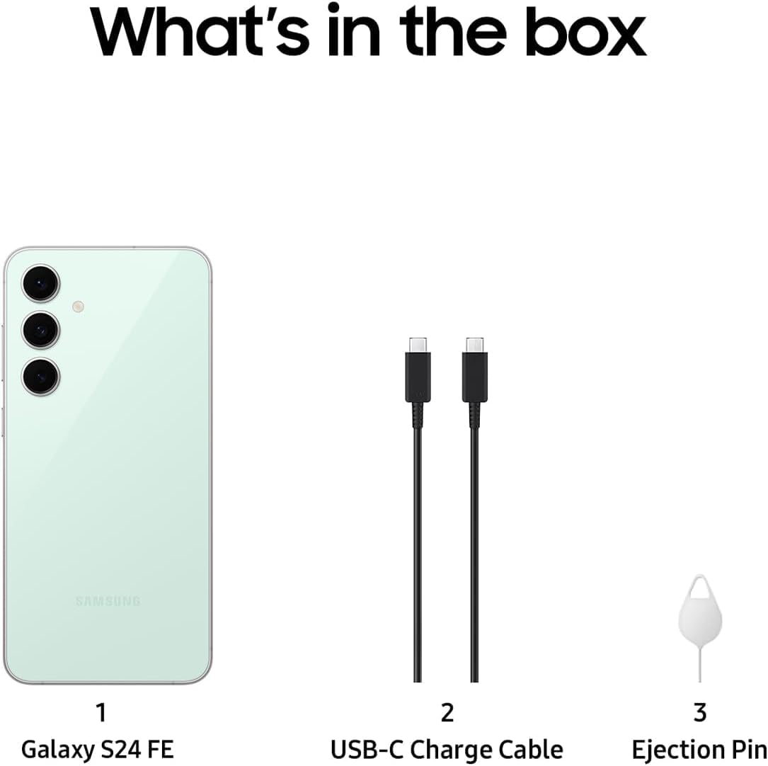 Samsung Galaxy S24 FE 5G (Mint, 8GB RAM+ 256GB Storage) | Exynos 2400e Processor | Dynamic AMOLED Display | Dual Nano-SIM | 4700mAh Battery