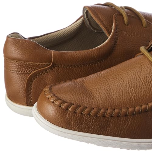 Woodland Men's Camel Leather Casual Shoes-8 UK (42EU) (GC 4318022)