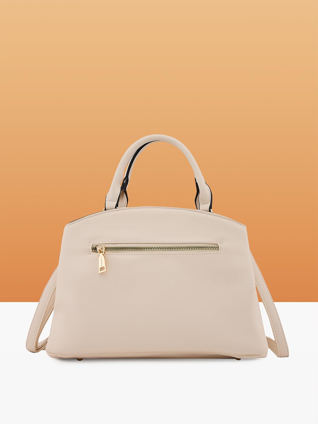 Caprese Bloom Satchel Small Off White Bag for Women with Adjustable & Detachable Strap|Versatile Shoulder, Crossbody Bag for Work, Travel, and Everyday Use, Spacious with Multiple Compartments