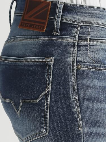 Pepe Jeans Men's Skinny Jeans (PM207867J671_MED Used_Mid Indigo Blue