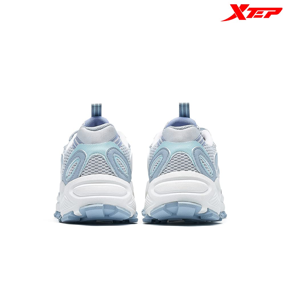 XTEP Women's Grey & Blue Lightweight Running Shoes
