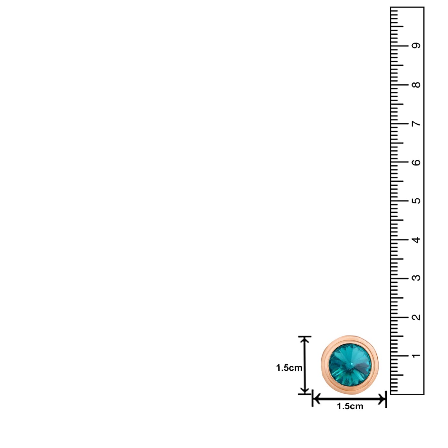 Mahi Rose Gold Plated Solitaire Green Crystal Cufflink for Mens and Boys (CL1100547ZGre)