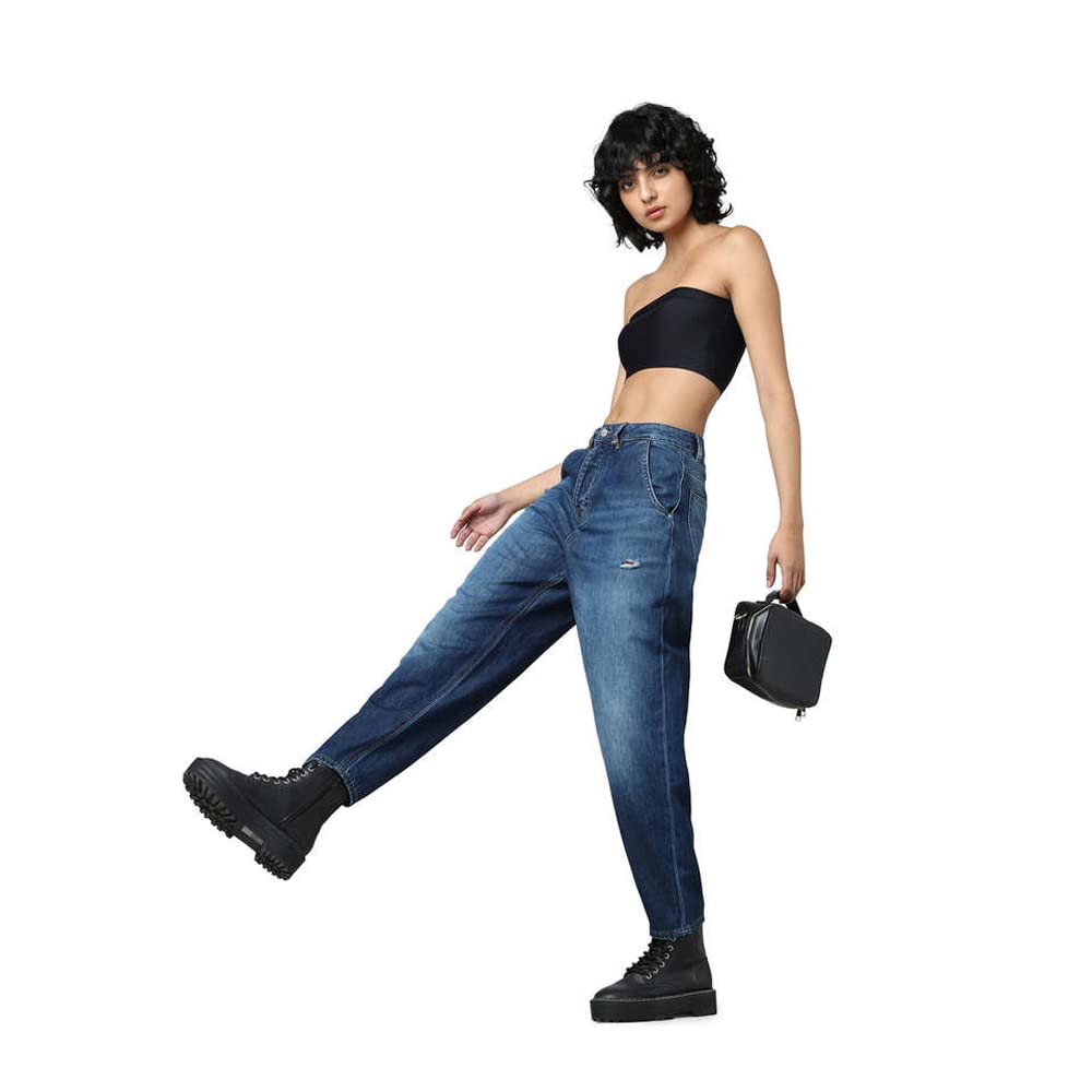 ONLY Women's Relaxed Jeans (15285613-Dark Blue Denim_Dark 42)