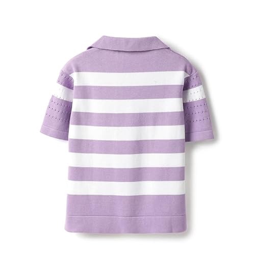 United Colors of Benetton Regular Fit Johny Collar Striped Pointelle Broad Polo T-Shirt