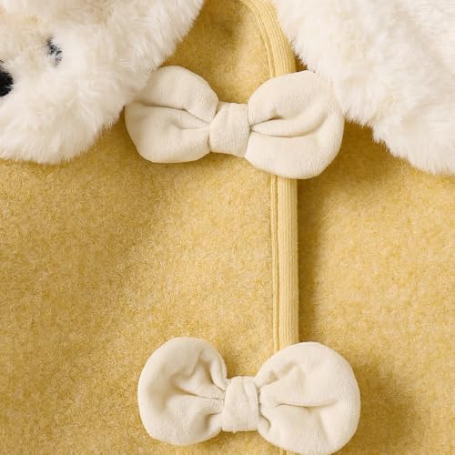 Hopscotch Girls Beige Full Sleeves Puppy Applique Long Coat For Age (18-24 Months)