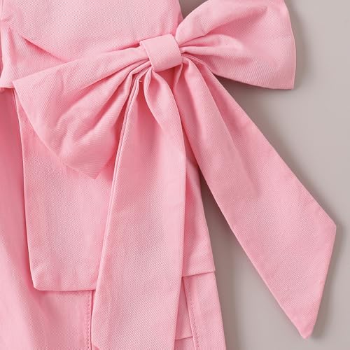 Hopscotch Girls Pink Full Sleeves 2-Pc Bow Applique Pant Set For Age (5-6 Years)