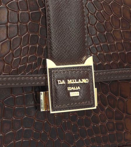 Da Milano Leather Shoulder Bag for Women - Walnut Brown (LB-00870OL)