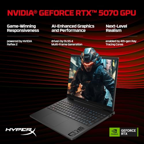 HP HyperX OMEN 15, Intel Core Ultra 9 275HX, 8GB-RTX 5070, 16GB DDR5, 1TB SSD, 2.5K(2560 x 1600),180Hz, 500 nits, 3ms, 15.3''/38.9cm, Win11, Office24, Black, 2.21kg, ga0251TX, RGB 4Zone Gaming Laptop