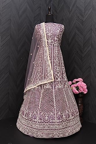 RUDRAPRAYAG Net And Santoon Anarkali Gown for Women | Semi Stitched Embroidered Gown for Women 2026 | Long Gown | Gown in Clothing & Accessories