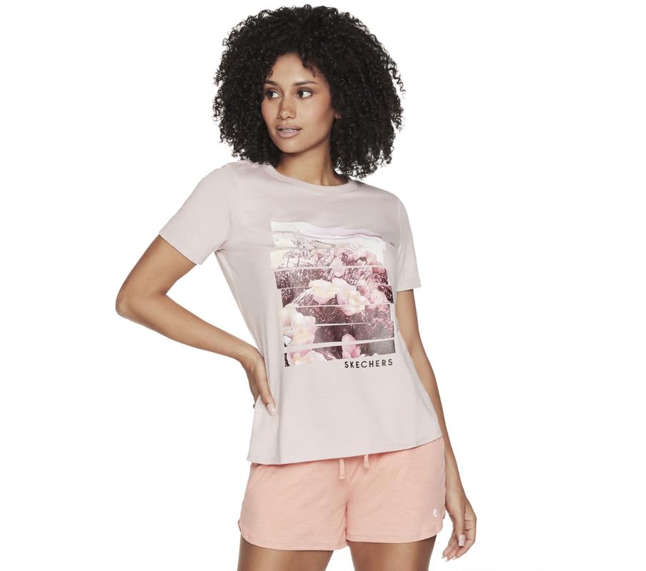 Skechers Womens Dreamy Escape TEE-Pink-S
