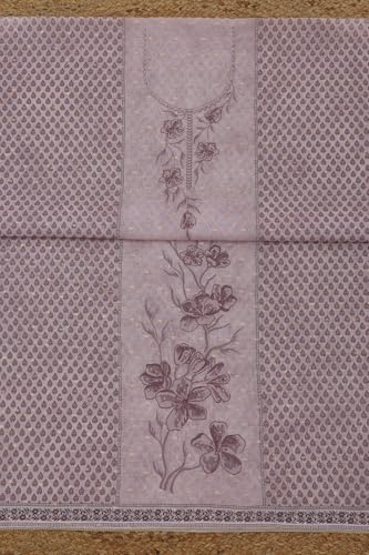 Soch Womens Pink Chanderi Floral Dress Material With Thread Work