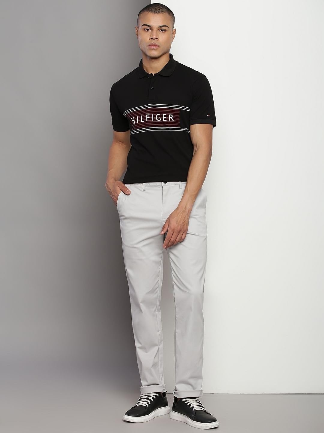 Tommy Hilfiger Regular-Fit Solid Mid Rise Chino
