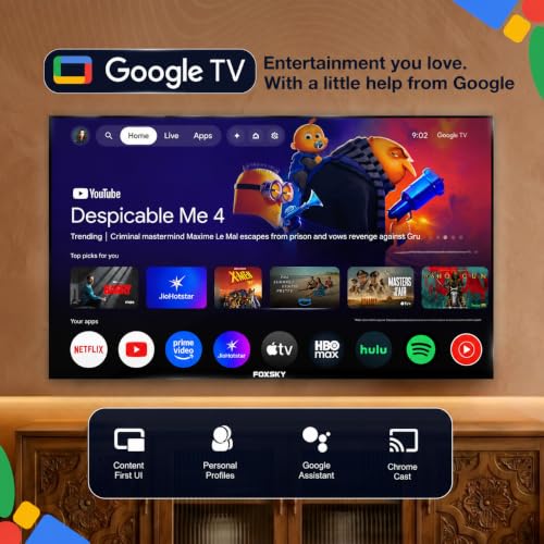 Foxsky 101.6 cm (40 inches) Full HD Smart QLED 40FS Google TV