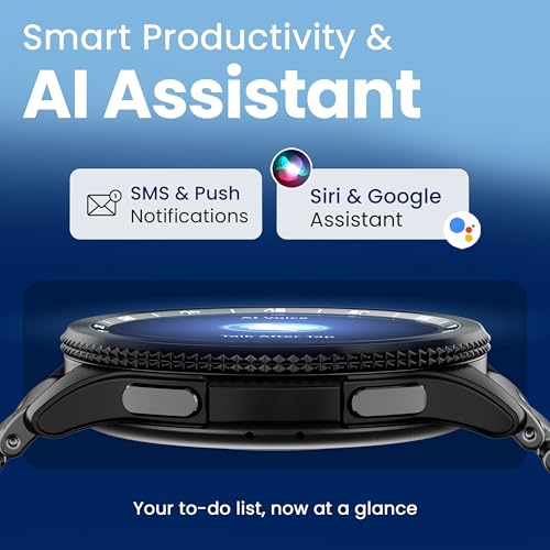 GOBOULT Pyro Smartwatch 1.43'' AMOLED Screen, BT Calling 5.3, 600 Nits Brightness, IP68, 150+ Watchfaces, 120+ Sports Modes, AI Voice Assistant, SpO2 Monitoring (Gun Metal)