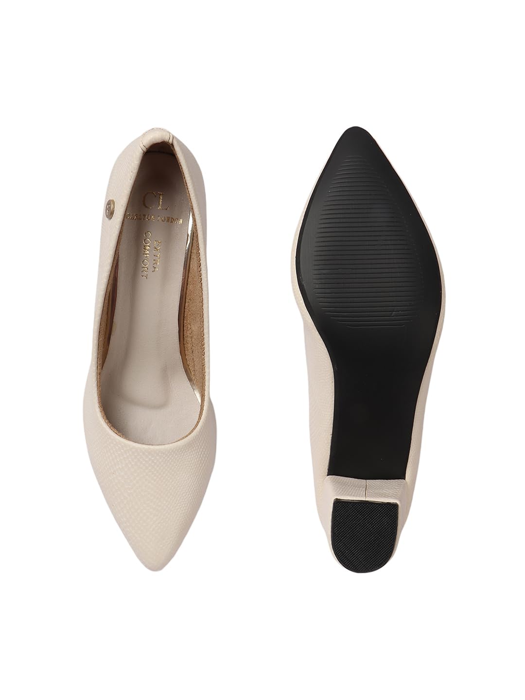 Carlton London Women Pump Shoes,Cream,UK-3