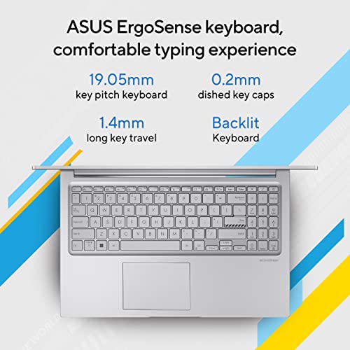 ASUS Vivobook 15 (2025), 13th Gen,Intel Core i3-1315U, 8GB RAM, 512GB SSD, FHD, 15.6", 39.6 cm, Windows 11 Home,M365 Basic(1 Year)* Office 2024,Cool Silver,1.7 Kg, X1504VA-D5321WS, Thin & Light Laptop