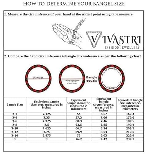 VIVASTRI''S Premium & Traditional 1Gram Gold Plated Bangle for Women and Girl-VIVA1023BG-2.6
