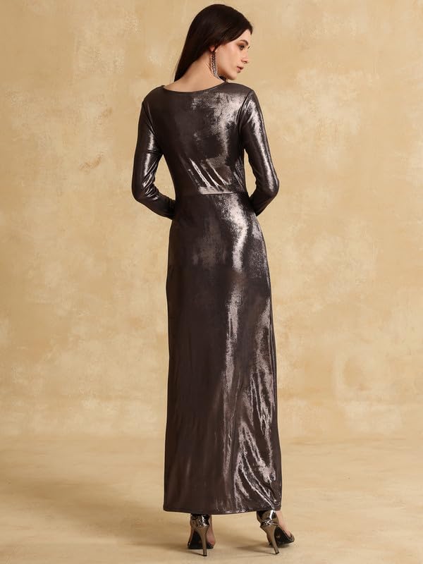 Kazo Trace Maxi Dress for Women Silver