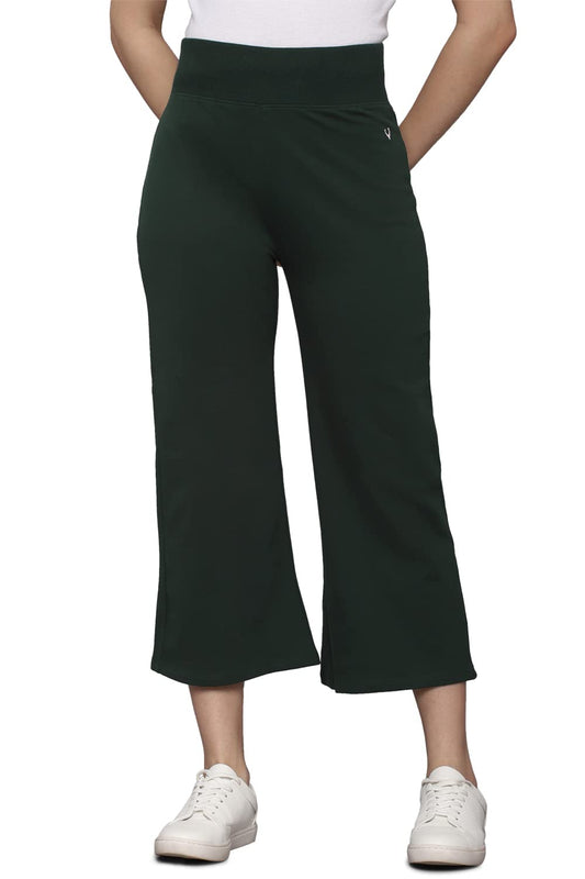 Allen Solly Women's Regular Mid Rise Pants (AHKBCRGFH69203_Green_34)
