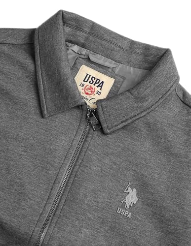 U.S. Polo Assn. Denim Co. Men's Heathered Black & Gold Jacket (UDJCK004A_Antra Melange_2XL)