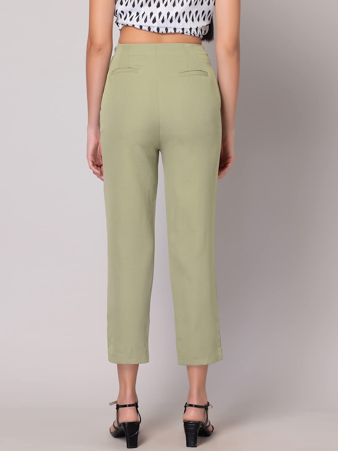 Faballey Women's Regular Trouser (BOT00833_Green_XL)