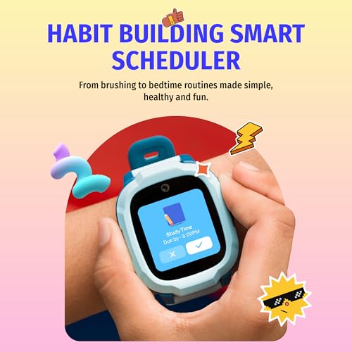 Noise Junior Explorer 2 Rakhi Delight Gift Box - Smart Watch for Kids with 4G SIM Compatibility, 2-Way Video & Voice Calling, Geofencing, Real-Time Location Monitoring via Google Maps (Frost Pop)