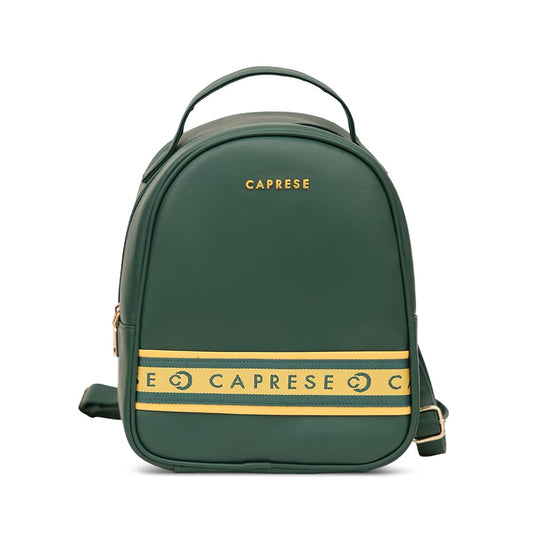 Caprese Trinity Fashion Backpack Medium Dark Green Solid Women's Bag