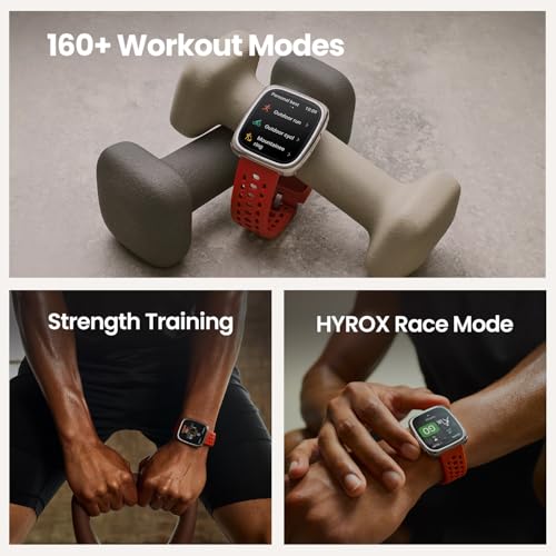 Amazfit Active 2 Square Smartchoice, 2000 Nits Bright AMOLED Display, Built in GPS, 10Day Battery, Android & iPhone, Accurate Readings, BT Call, Sleep Monitor, 5ATM Water Resistant, Black Leather