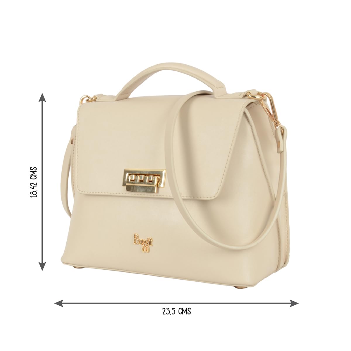 Baggit Women White Sling Bag Small Size | Ladies Stylish Casual Cross Body Purse Handbag